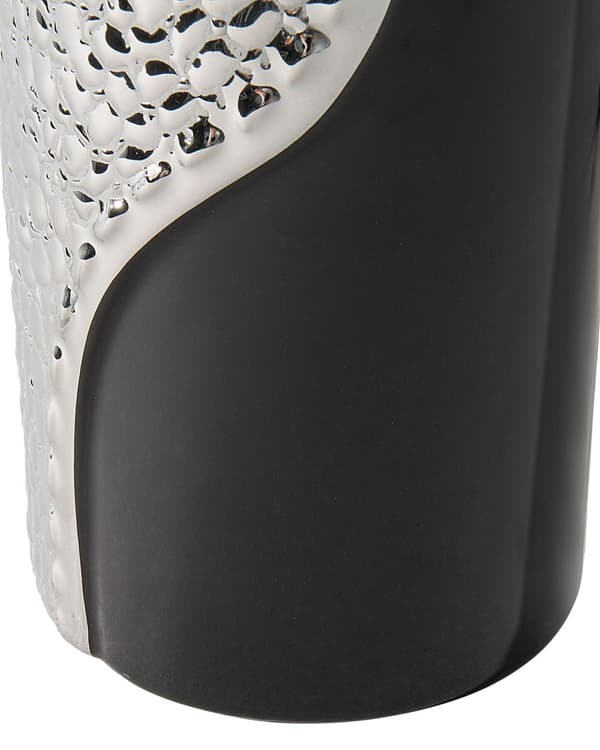 Bordlampe Sølv Svart Keramikk Silke Lampeskjerm Nattbordslampe Glamour Moderne Stil