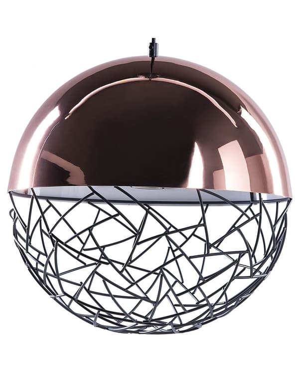 1-lampes kulependel i kobber Lampe rammeverk moderne