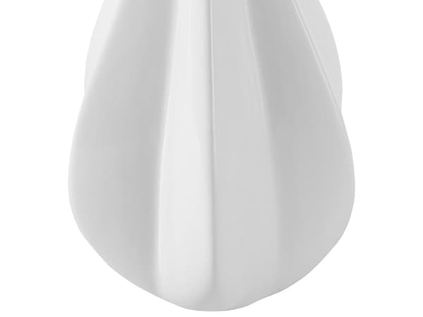 Bordlampe lys beige porselen imitert silke trommeskjerm 60H cm Glamour Stue