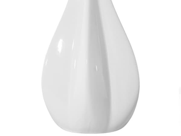 Bordlampe lys beige porselen imitert silke trommeskjerm 60H cm Glamour Stue