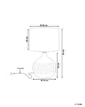 Miniatyrbilde 3 av 10: Bordlampe Brun Porselen Kunstig Silke Trommeskjerm 43 cm Tradisjonell Stue