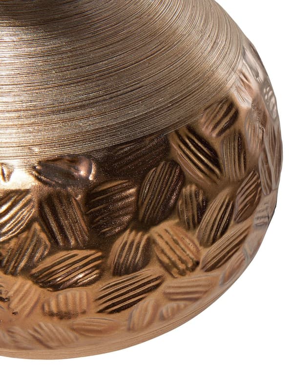 Bordlampe Brun Porselen Kunstig Silke Trommeskjerm 43 cm Tradisjonell Stue