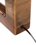 Miniatyrbilde 10 av 11: Bordlampe Kobberporselenssokkel Brun imitert silke rektangulær skjerm 42H cm Nattbordlampe