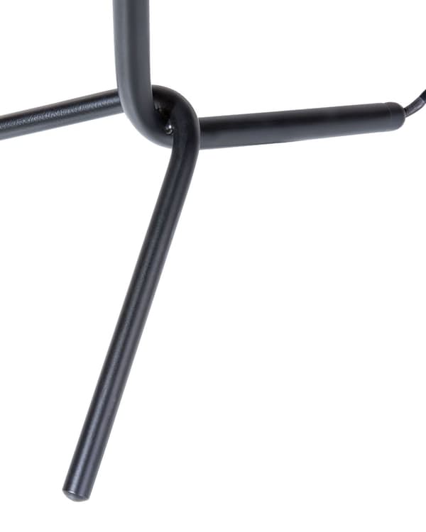 Bordlampe svart med oransje metall 42H cm stativfot Moderne designer nattlampe