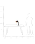 Miniatyrbilde 11 av 11: Bordlampe svart med oransje metall 42H cm stativfot Moderne designer nattlampe