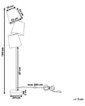 Miniatyrbilde 3 av 10: Floor Lamp Grey Metal 164 cm Triple Polyester Classic Shade Modern Design