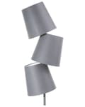 Miniatyrbilde 6 av 10: Floor Lamp Grey Metal 164 cm Triple Polyester Classic Shade Modern Design