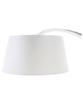 Miniatyrbilde 5 av 10: Gulvlampe Hvit Metall 234 cm Buet Ramme Bomull Trommelskjerm Marmorsokkel Moderne Design
