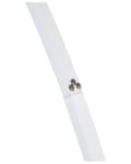 Miniatyrbilde 9 av 10: Gulvlampe Hvit Metall 234 cm Buet Ramme Bomull Trommelskjerm Marmorsokkel Moderne Design
