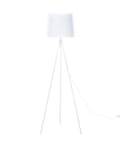 Miniatyrbilde 5 av 11: Gulvlampe hvit metall 149 cm stativ trommeskjerm i polybomull Moderne design