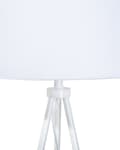 Miniatyrbilde 8 av 11: Gulvlampe hvit metall 149 cm stativ trommeskjerm i polybomull Moderne design