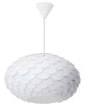 Miniatyrbilde 5 av 10: Pendel Hengelampe Hvit Plast Furu Skjerm Hengende Taklampe