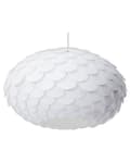 Miniatyrbilde 1 av 10: Pendel Hengelampe Hvit Plast Furu Skjerm Hengende Taklampe