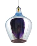 Miniatyrbilde 8 av 11: Pendellampe i sølv med høyglanset, reflekterende glass og geometrisk skjerm Eklektisk, glamorøs design