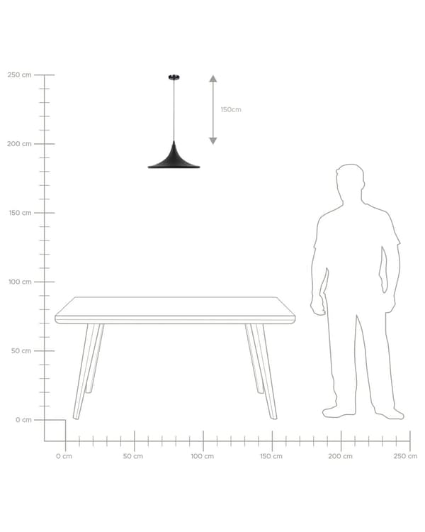 Hengende Pendellampe Matt Svart med Gullskjerm Geometrisk Moderne Minimalistisk Design