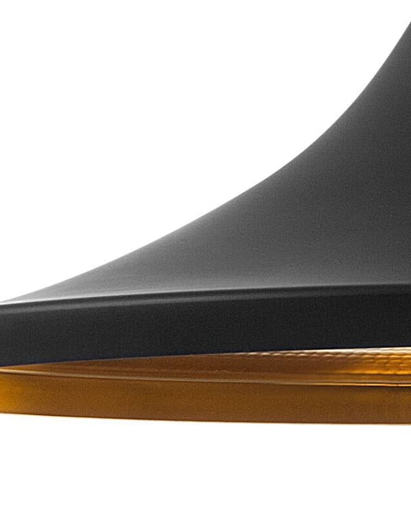 Hengende Pendellampe Matt Svart med Gullskjerm Geometrisk Moderne Minimalistisk Design