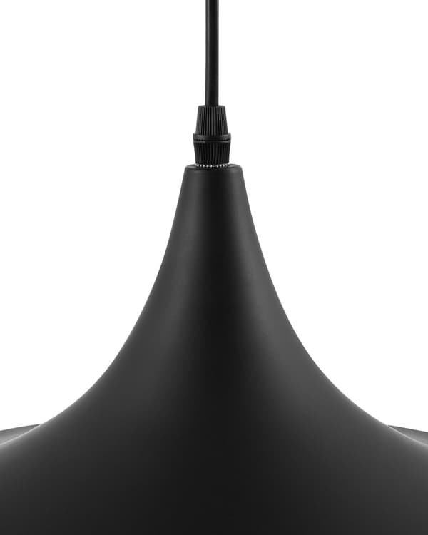 Hengende Pendellampe Matt Svart med Gullskjerm Geometrisk Moderne Minimalistisk Design