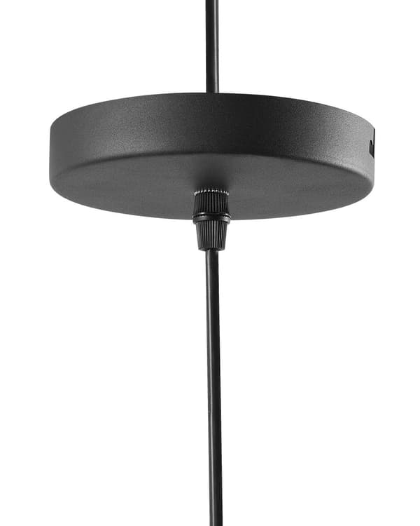 Hengende Pendellampe Matt Svart med Gullskjerm Geometrisk Moderne Minimalistisk Design