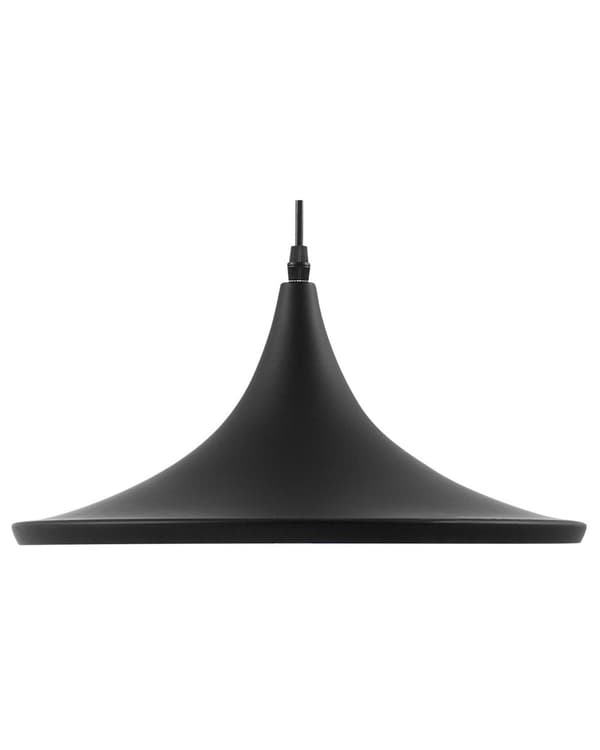 Hengende Pendellampe Matt Svart med Gullskjerm Geometrisk Moderne Minimalistisk Design