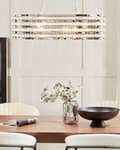 Miniatyrbilde 2 av 8: Taklampe Sølv Krystall 108 cm To lyspærer E27 60W Oval form Belysning Dekorasjon Glam Elegant