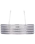 Miniatyrbilde 1 av 8: Taklampe Sølv Krystall 108 cm To lyspærer E27 60W Oval form Belysning Dekorasjon Glam Elegant