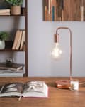 Miniatyrbilde 2 av 9: Bordlampe Kobber Industriell Minimalistisk Uten skjerm