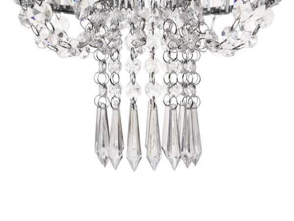 Pendellampe Transparent Metall Akrylglass 83 cm Dekorativ Lysekrone Glans Finish Glam