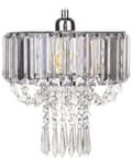 Miniatyrbilde 1 av 9: Pendellampe Transparent Metall Akrylglass 83 cm Dekorativ Lysekrone Glans Finish Glam