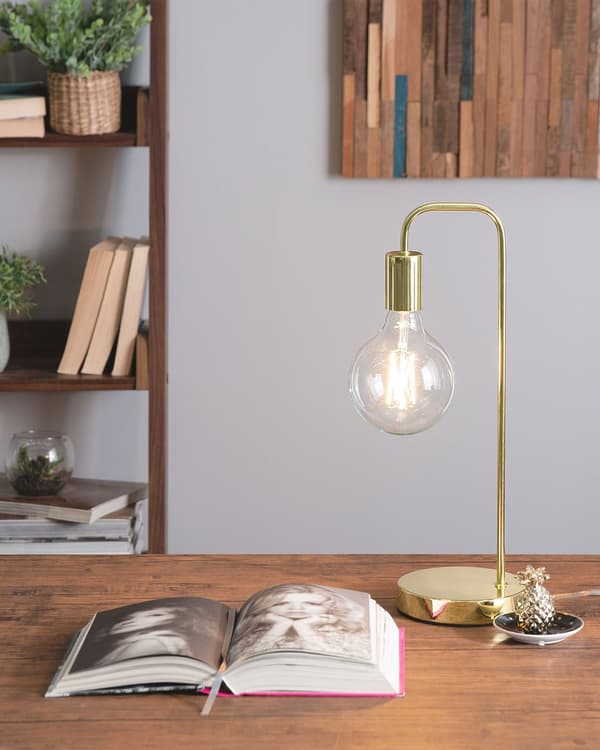 Bordlampe Gull Industriell Minimalistisk Ingen skjerm
