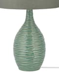 Miniatyrbilde 8 av 10: Bordlampe Grønn Keramikk 57 cm Lampeskjerm i stoff Lampefot med riflet struktur Moderne design Belysning Nattlampe