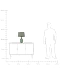 Miniatyrbilde 10 av 10: Bordlampe Grønn Keramikk 57 cm Lampeskjerm i stoff Lampefot med riflet struktur Moderne design Belysning Nattlampe