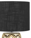 Miniatyrbilde 7 av 11: Bordlampe Gull Keramikk 71 cm Stoffskjerm Geometrisk Moderne Minimalistisk Stil