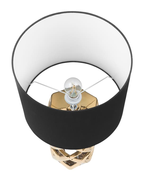 Bordlampe Gull Keramikk 71 cm Stoffskjerm Geometrisk Moderne Minimalistisk Stil