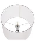 Miniatyrbilde 8 av 11: Gulvlampe Sølv Metall 148 cm Tripod Stativ Hvit Stoff Trommeskjerm
