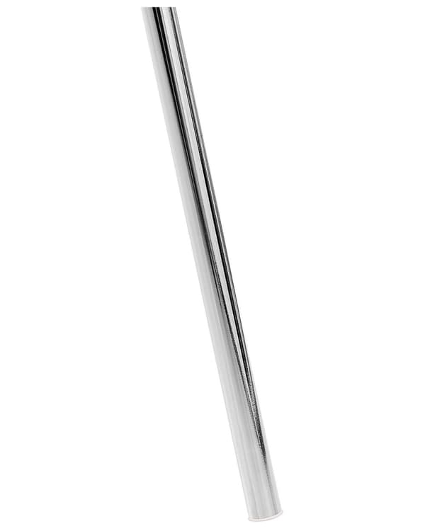Gulvlampe Sølv Metall 148 cm Tripod Stativ Hvit Stoff Trommeskjerm