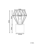 Miniatyrbilde 3 av 9: Bordlampe Nattbordslampe Messing Metall Diamond Bur Skjerm Rund Sokkel Marmor utseende