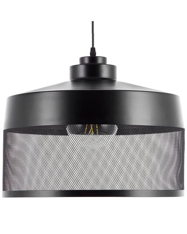 Pendellampe Svart Metall Vintage Industridesign Taklampe