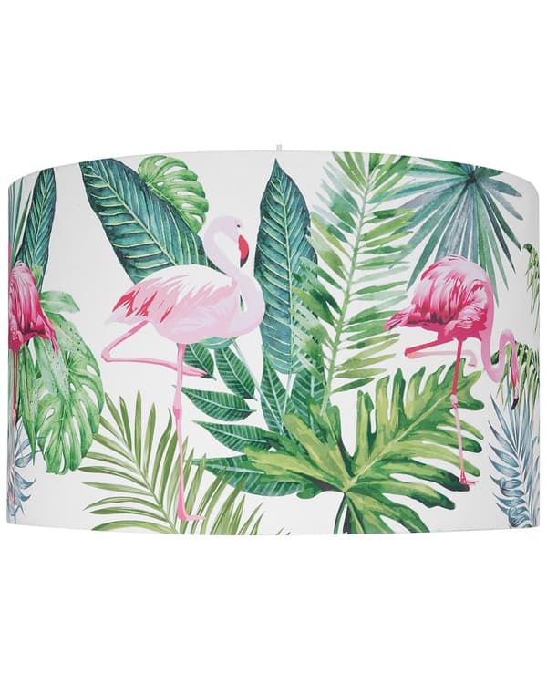 Taklampe hvit flamingoer ø 50 cm tropisk boho stil