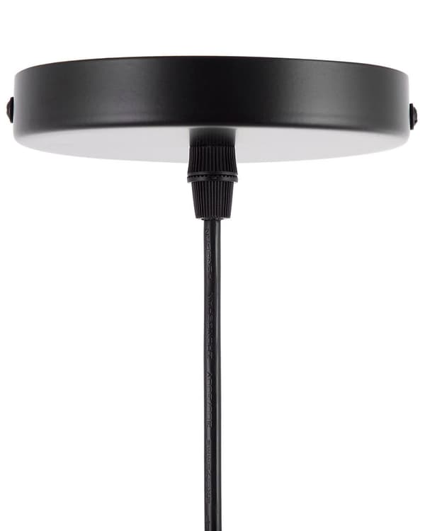 Pendellampe i svart metallnett Vintage Industriell Design Taklampe