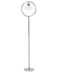 Miniatyrbilde 1 av 10: Gulvlampe Gull Metall 165 cm Rund form Gjennomsiktig glasskjerm Stålampe Belysning Dekorasjon