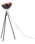 Miniatyrbilde 6 av 11: Gulvlampe Svart med Gullmetall 170 cm Stativfot Justerbar Åpen Skjerm Industriell Design