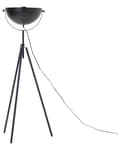 Miniatyrbilde 9 av 11: Gulvlampe Svart med Gullmetall 170 cm Stativfot Justerbar Åpen Skjerm Industriell Design