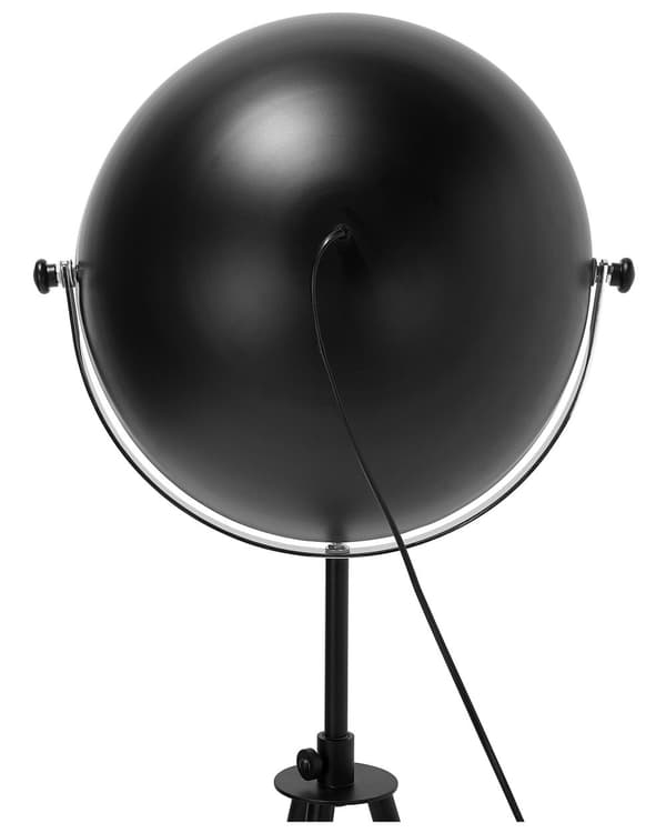 Gulvlampe Svart med Gullmetall 170 cm Stativfot Justerbar Åpen Skjerm Industriell Design