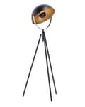 Miniatyrbilde 1 av 11: Gulvlampe Svart med Gullmetall 170 cm Stativfot Justerbar Åpen Skjerm Industriell Design