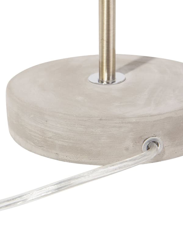 Bordlampe Messingfarget Metall Betongfot Industriell