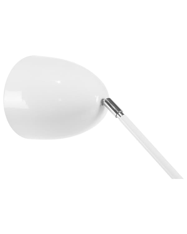 Gulvlampe Hvit Metall 165 cm Betongbase Svingarm Justerbar lampeskjerm Gjennomsiktig ledning Moderne Industriell stil