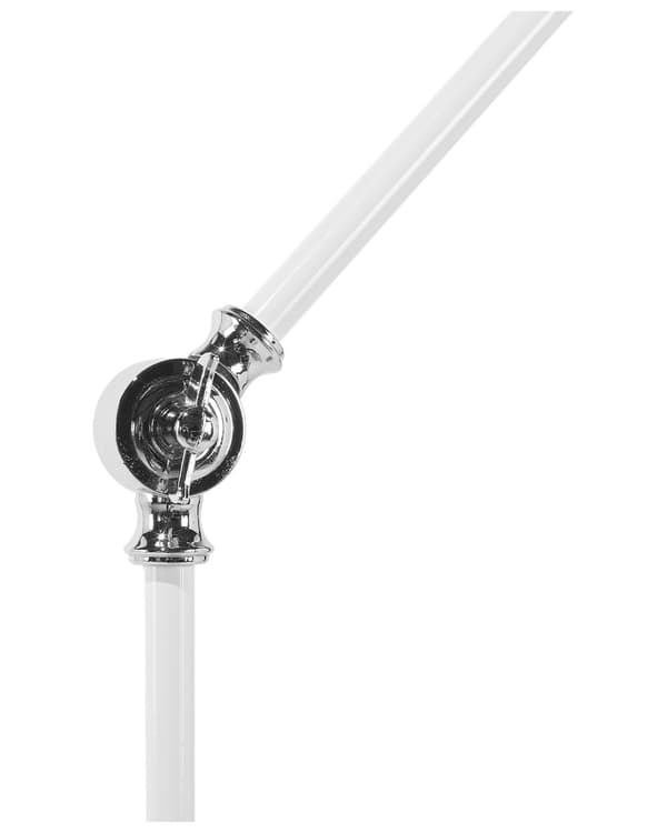 Gulvlampe Hvit Metall 165 cm Betongbase Svingarm Justerbar lampeskjerm Gjennomsiktig ledning Moderne Industriell stil
