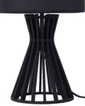 Miniatyrbilde 7 av 9: Bordlampe Svart Tre Tekstil Lampeskjerm Moderne Design