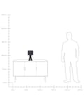 Miniatyrbilde 9 av 9: Bordlampe Svart Tre Tekstil Lampeskjerm Moderne Design