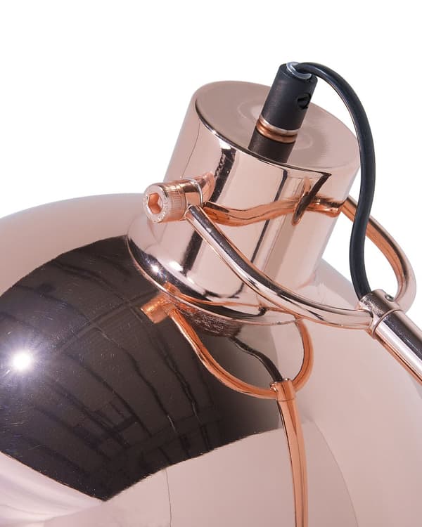 Gulvlampe Kobber Metall 155 cm Justerbar lampeskjerm Halvrund form Dekorativ Innredning Moderne design